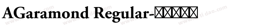 AGaramond Regular字体转换